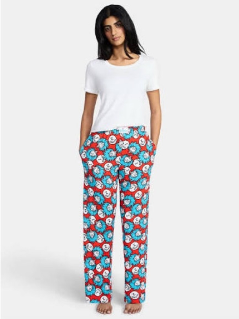 Dr. Seuss Red & Blue Character Print Pajama Pants